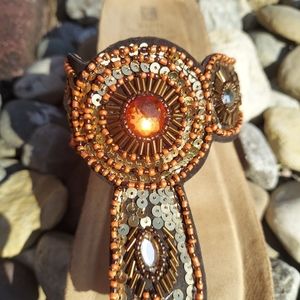 White Mountain Beautifully Beaded Sandals. Size 8